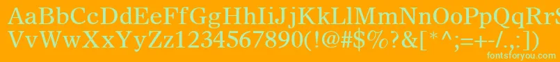 SterlingSsi Font – Green Fonts on Orange Background