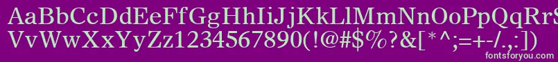 SterlingSsi Font – Green Fonts on Purple Background