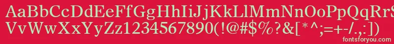 SterlingSsi Font – Green Fonts on Red Background