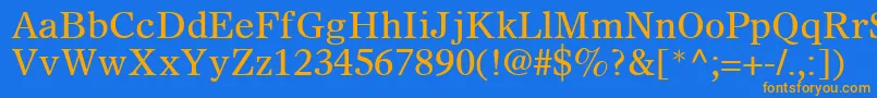 SterlingSsi Font – Orange Fonts on Blue Background
