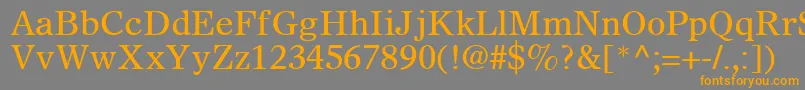 SterlingSsi Font – Orange Fonts on Gray Background