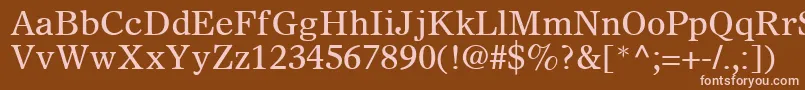 SterlingSsi Font – Pink Fonts on Brown Background