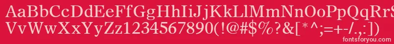 SterlingSsi Font – Pink Fonts on Red Background