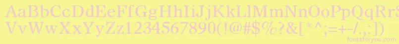 SterlingSsi Font – Pink Fonts on Yellow Background