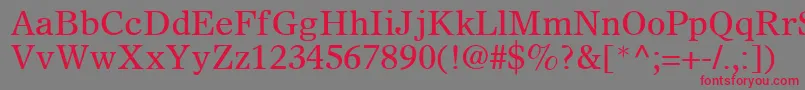 SterlingSsi-Schriftart – Rote Schriften auf grauem Hintergrund