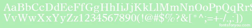 SterlingSsi Font – White Fonts on Green Background