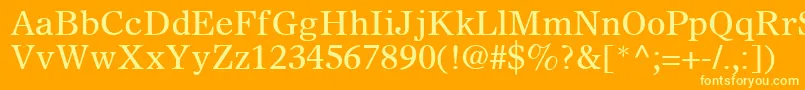 SterlingSsi Font – Yellow Fonts on Orange Background