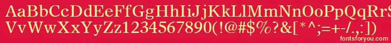 SterlingSsi Font – Yellow Fonts on Red Background