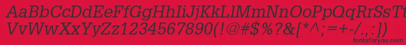 InstallationSsiItalic Font – Black Fonts on Red Background