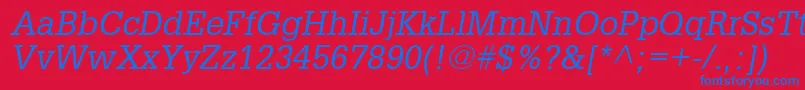 InstallationSsiItalic Font – Blue Fonts on Red Background