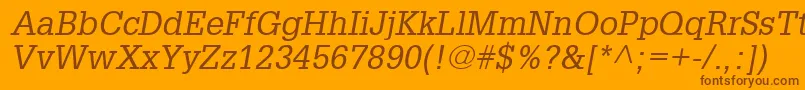 InstallationSsiItalic Font – Brown Fonts on Orange Background