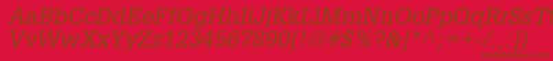 InstallationSsiItalic Font – Brown Fonts on Red Background