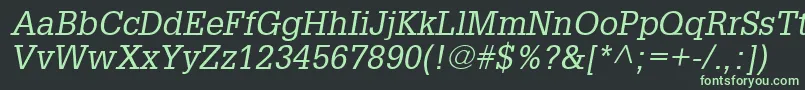 Шрифт InstallationSsiItalic – зелёные шрифты на чёрном фоне