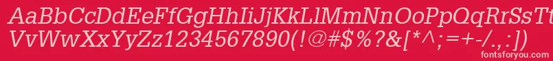 InstallationSsiItalic Font – Pink Fonts on Red Background