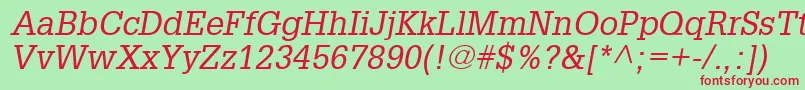 InstallationSsiItalic Font – Red Fonts on Green Background