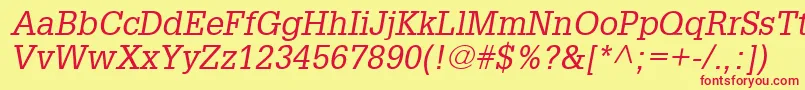 InstallationSsiItalic Font – Red Fonts on Yellow Background