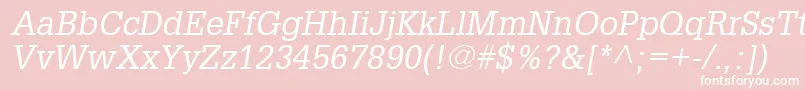 InstallationSsiItalic Font – White Fonts on Pink Background