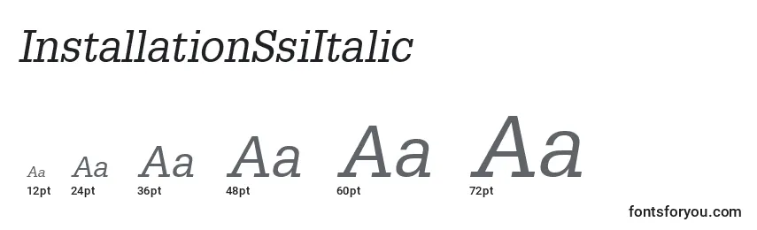 Размеры шрифта InstallationSsiItalic