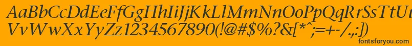 FasseItalic Font – Black Fonts on Orange Background