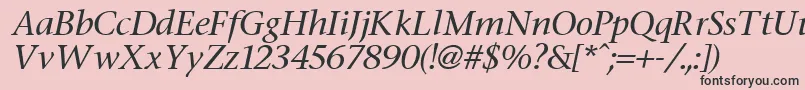 FasseItalic Font – Black Fonts on Pink Background