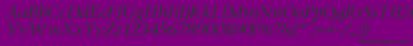 FasseItalic Font – Black Fonts on Purple Background