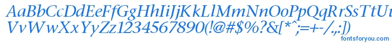 FasseItalic Font – Blue Fonts on White Background