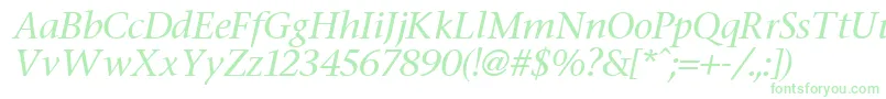 FasseItalic Font – Green Fonts on White Background