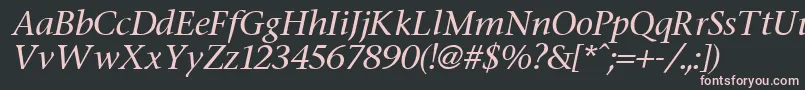 FasseItalic Font – Pink Fonts on Black Background