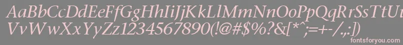 FasseItalic Font – Pink Fonts on Gray Background