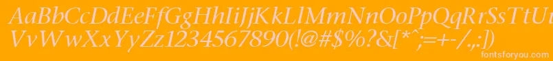 FasseItalic Font – Pink Fonts on Orange Background