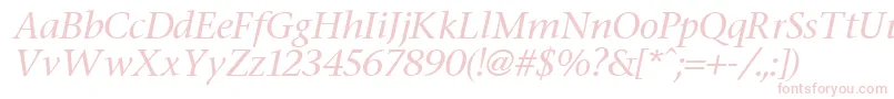 FasseItalic Font – Pink Fonts on White Background