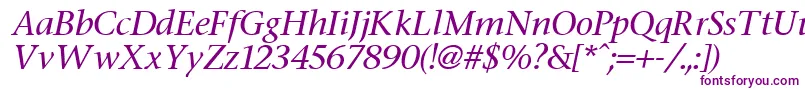 FasseItalic Font – Purple Fonts on White Background