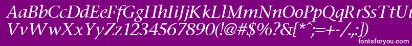 FasseItalic Font – White Fonts on Purple Background