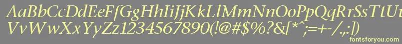 Czcionka FasseItalic – żółte czcionki na szarym tle