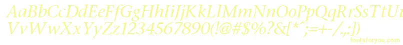 FasseItalic-fontti – keltaiset fontit