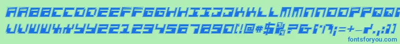 Phaserbankpi Font – Blue Fonts on Green Background