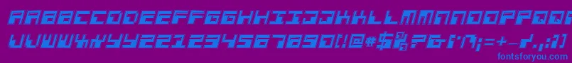 Phaserbankpi Font – Blue Fonts on Purple Background