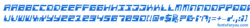 Шрифт Phaserbankpi – синие шрифты на белом фоне