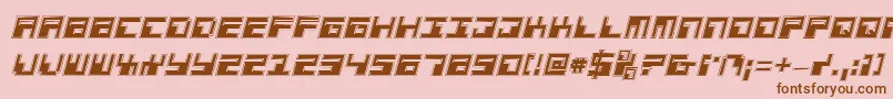 Phaserbankpi Font – Brown Fonts on Pink Background