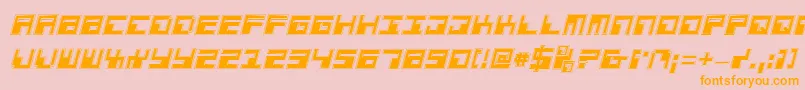 Phaserbankpi Font – Orange Fonts on Pink Background