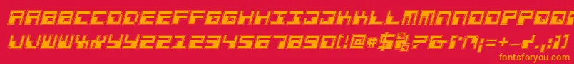 Phaserbankpi Font – Orange Fonts on Red Background