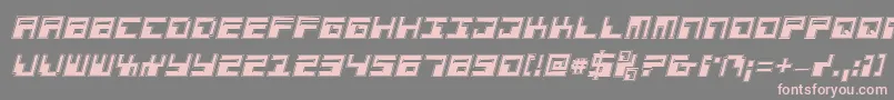 Шрифт Phaserbankpi – розовые шрифты на сером фоне