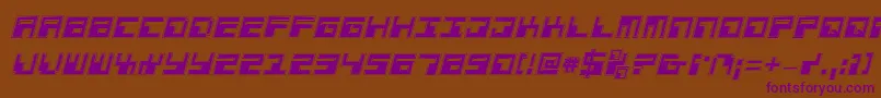 Phaserbankpi Font – Purple Fonts on Brown Background