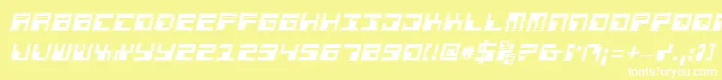 Шрифт Phaserbankpi – белые шрифты на жёлтом фоне