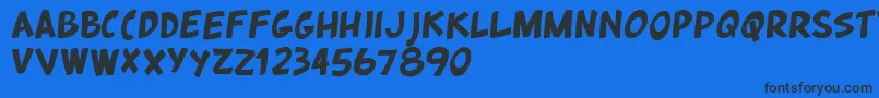 Czcionka QuickstyleRegular – czarne czcionki na niebieskim tle