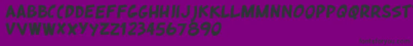 Fonte QuickstyleRegular – fontes pretas em um fundo violeta