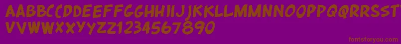 QuickstyleRegular-Schriftart – Braune Schriften auf violettem Hintergrund