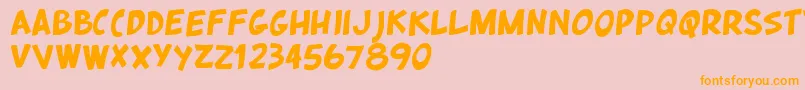 QuickstyleRegular Font – Orange Fonts on Pink Background