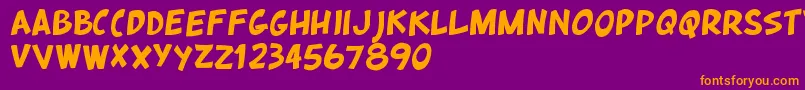 Police QuickstyleRegular – polices orange sur fond violet