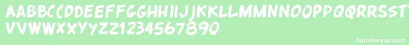 QuickstyleRegular Font – White Fonts on Green Background